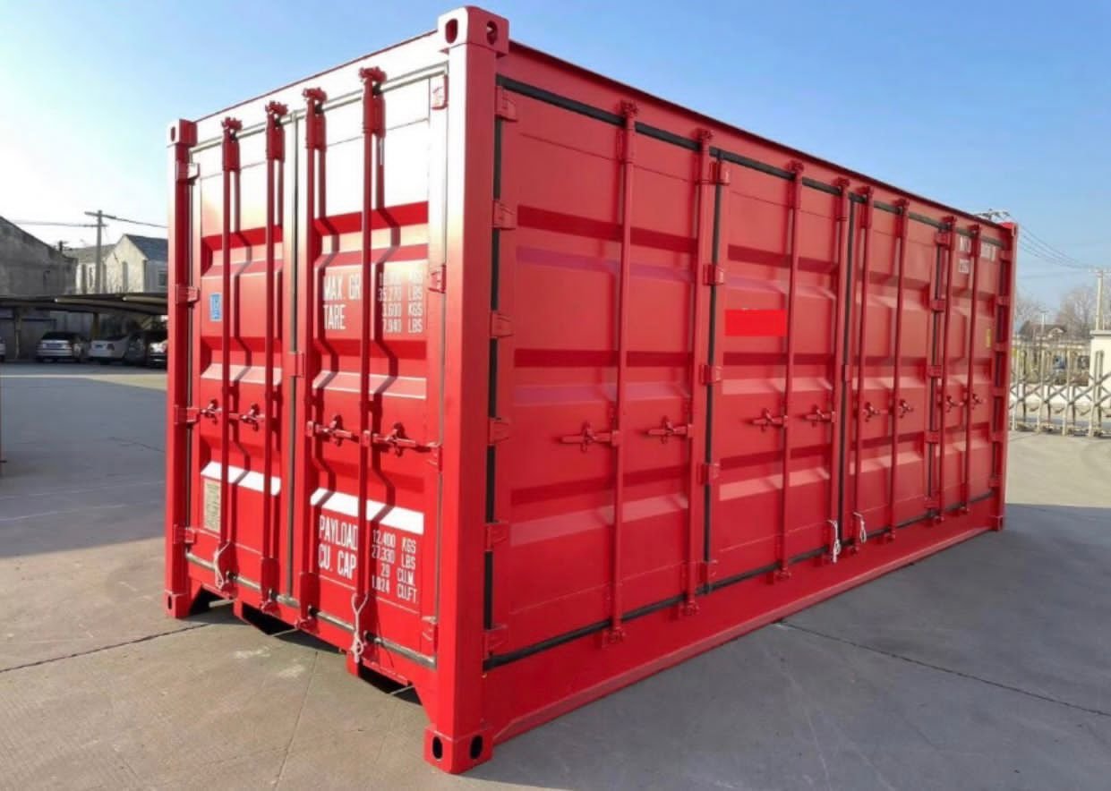 NOVO CONTENTOR DE 20 PÉS COM PORTA LATERAL