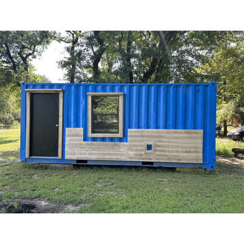 Linda casa contentor azul nova