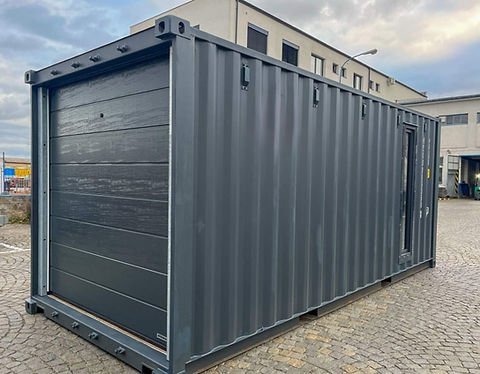 Contentor marítimo de 20 pés com portas seccionais