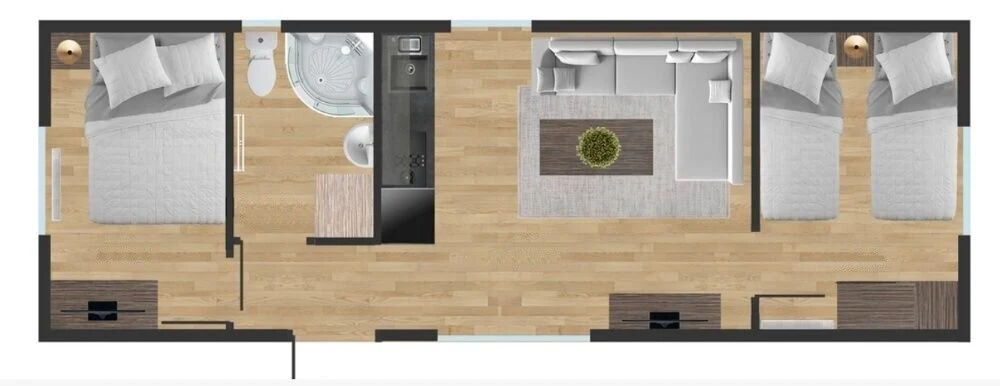 Contentor habitável de 9 metros com dois quartos - Image 9